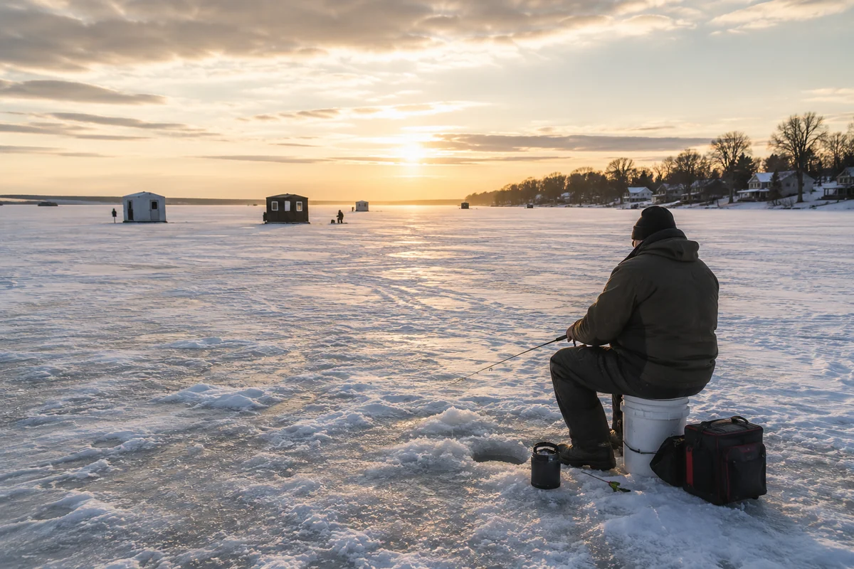 Ice Fishing — Oneida Lake, Sylvan Beach